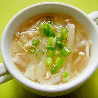 大根と白菜えのきのスープ